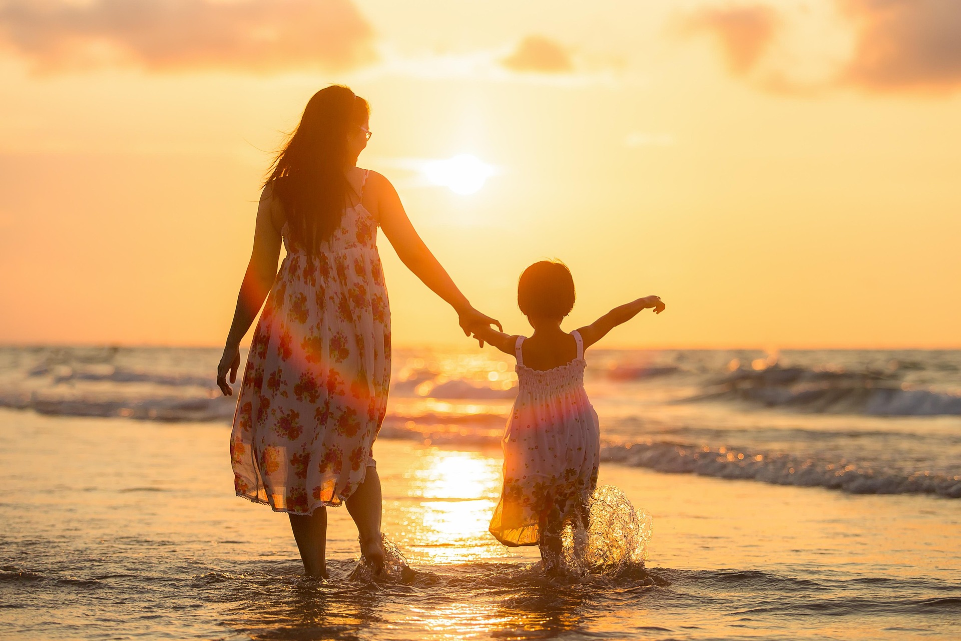 Happy mom and child.